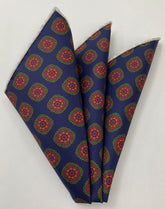 Macclesfield Madder Printed Silk Pocket Square MMPP-137